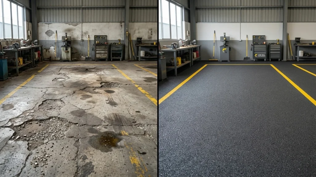 Chip seal surface restoration before after Manawatu